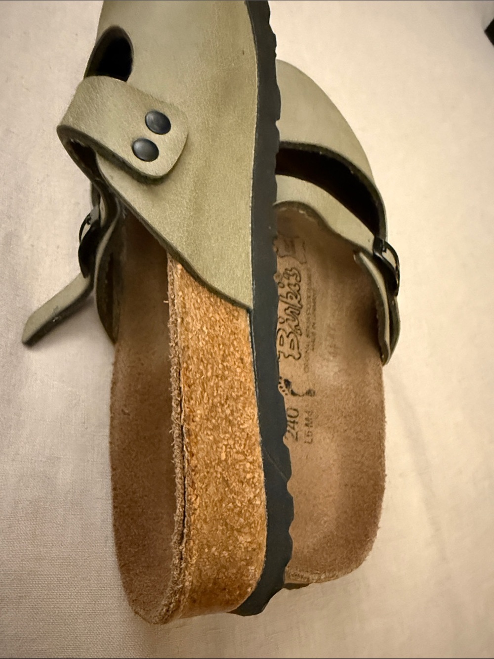 Women’s Clog Mules in Light Olive size 37 N (L6, M4) - Picture 5 of 9